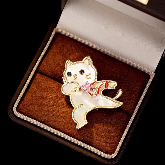 LuvQaze Animal Brooch for Women Men Zirconia Rhinestone Abalone Shell Animal Lapel Pin Christmas Birthday Holiday Gift for Wife Mother Girlfriend Daughter