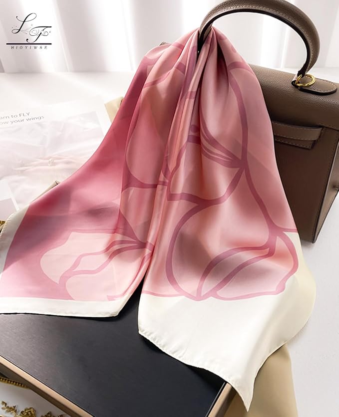 Hioyiwse Satin Bandanas Head Scarf For Women Hair Scarves Accessories Lightweight Fashion Wrap Neck Silk Sleeping Headscarf