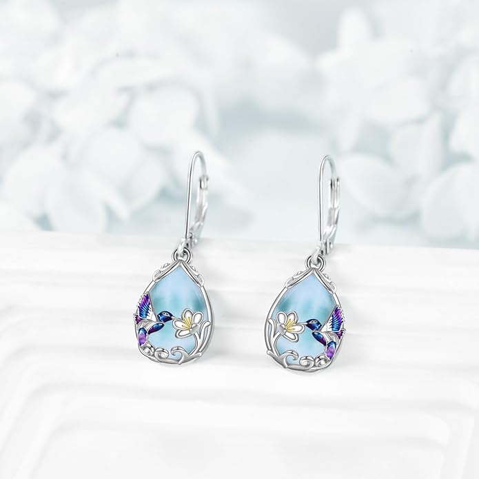 YFN Hummingbird Earrings Bird Dangle 925 Sterling Silver Jewelry Gifts for Women