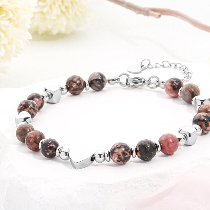 Desimtion Healing Natural Stone Bracelets for Women Girls, Sometimes You Forget You're Awesome -Christmas Gifts for Women Teen Girls, Best Friend Birthday Gifts for Women Friendship Bracelets