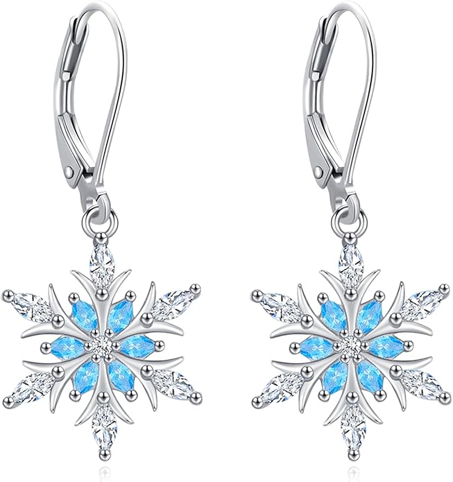Sterling Silver Tree of Life/Flower/Bee/Animals/Cat/Hummingbird Dangle Earrings Moonstone Turquoise Drop Leverback Earrings Jewelry Gifts