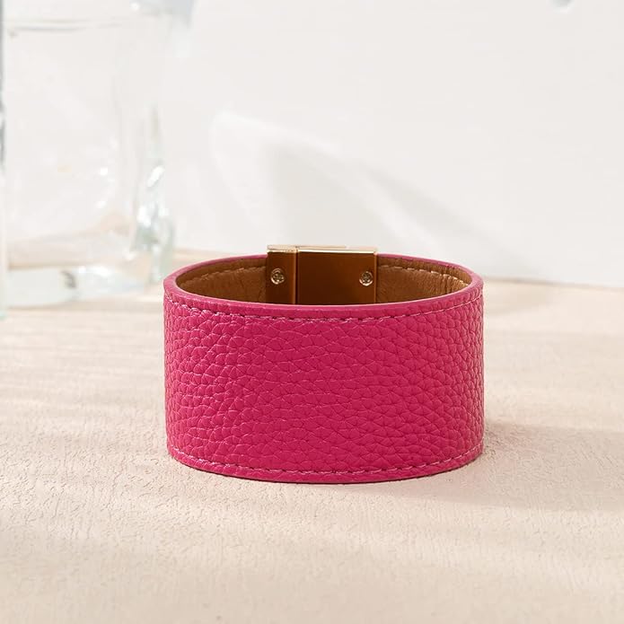 Rantanto Braid Leather Wrap Bracelet Trendy Stackable Crystal Cuff Boho Gold Heart Bracelet Jewelry Gift For Women