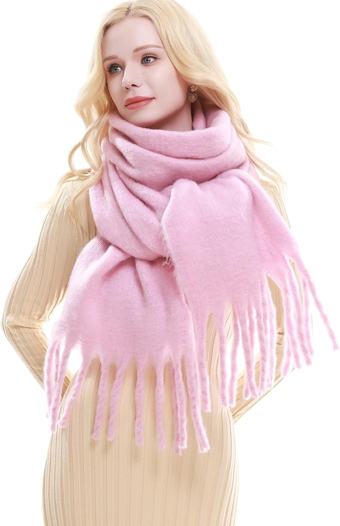 RIIQIICHY Chunky Scarf for Women Winter Warm Thick Scarves Oversized Blanket Scarf
