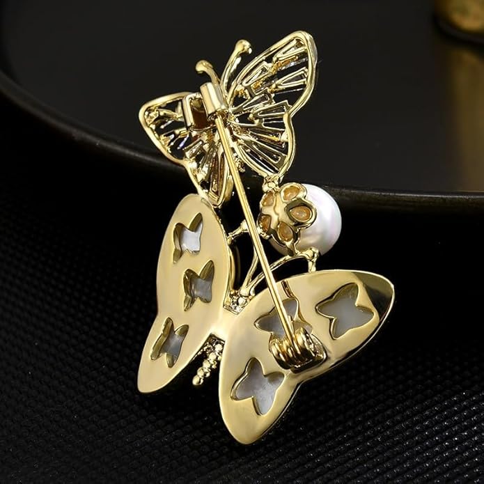 Animal Brooch Insect Bird Brooches Pearl Rhinestone Crystal Brooch 18k Gold-Plated Lapel Pins Jewelry Gifts Birthday Gifts for Women Men