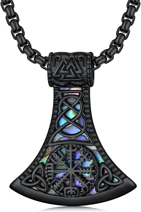 KoyeKei Viking Necklace for Men 925 Sterling Silver Viking Norse Pagan Jewelry Gifts for Women