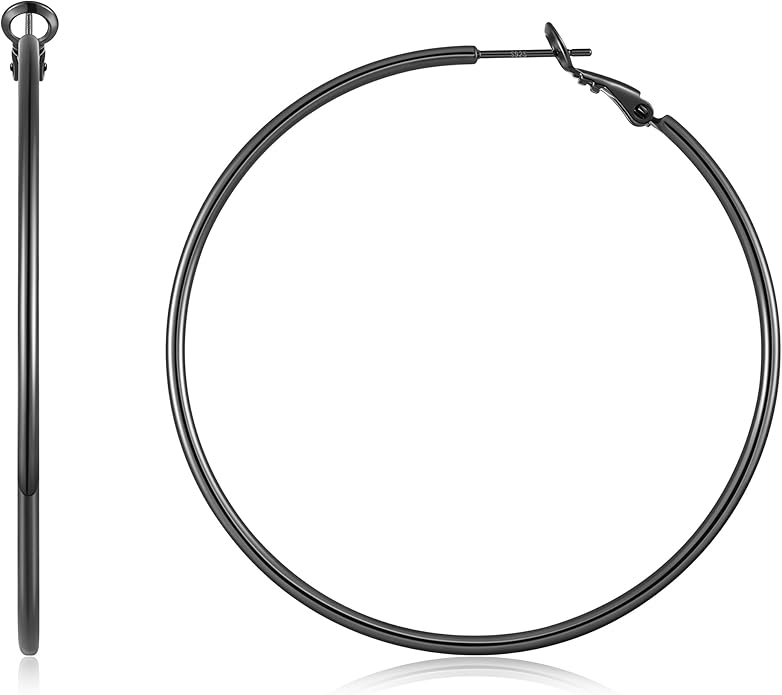 Gacimy Gold Hoop Earrings for Women 14K Gold Plated, 925 Sterling Silver Post Hypoallergenic Earrings Hoops for Women