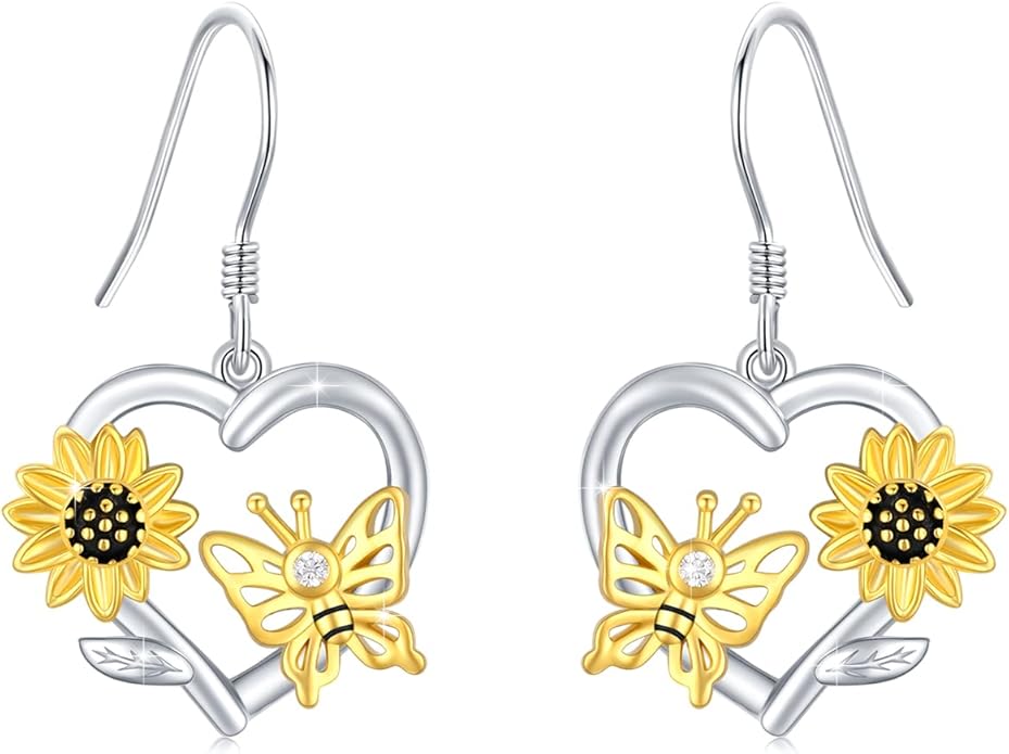925 Sterling Silver Animals and Plants Dangle Drop Earrings for Women Hypoallergenic Gift for Women Mom Wife Her, Mother’s Day, Birthday, Anniversary