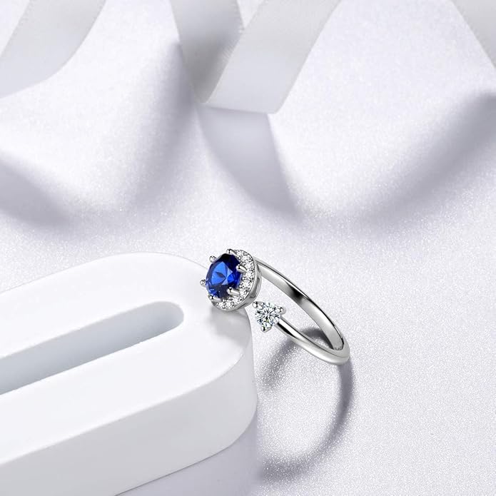 Aurora Tears 925 Sterling Silver 12 Birthstones Necklace/Earring/Ring/Bracelet Women Birthstone Pendant Crystal Fashion Birthday Jewelry Christmas Gift for Girls Women