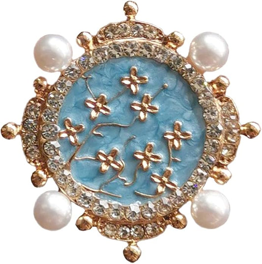 JKQBUX Versailles series Baroque elegant Brooches Pin for Women Men Girls Retro Court Pearl Corsage Pin delicate accessory