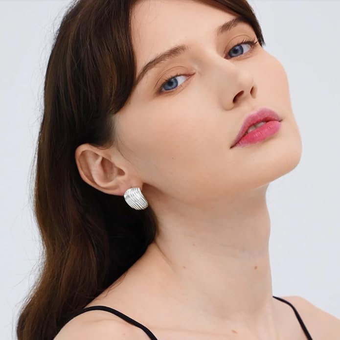 Gold Chunky Statement Earrings for Women, Trendy 14K Gold Plated Drop Dangle Square Geometric Vintage Designer Stud Earrings, Jewelry Gift