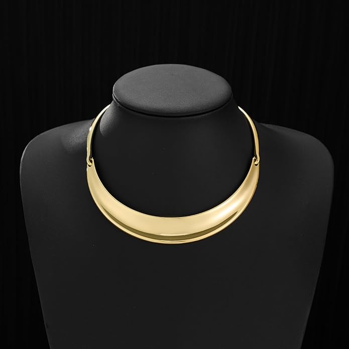 Chunky Gold Choker Collar Necklace for women Trendy Adjustable Gold Choker Necklace Statement Jewelry