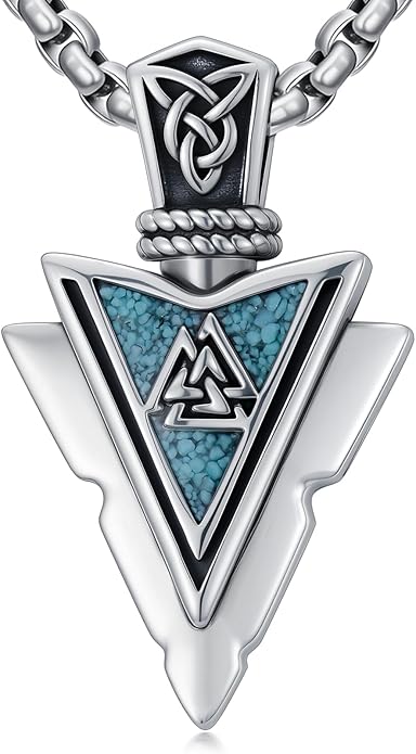 YYmqmq Arrowhead Necklace 925 Sterling Silver Arrow Pendant Necklace Jewelry Gifts for Men Women