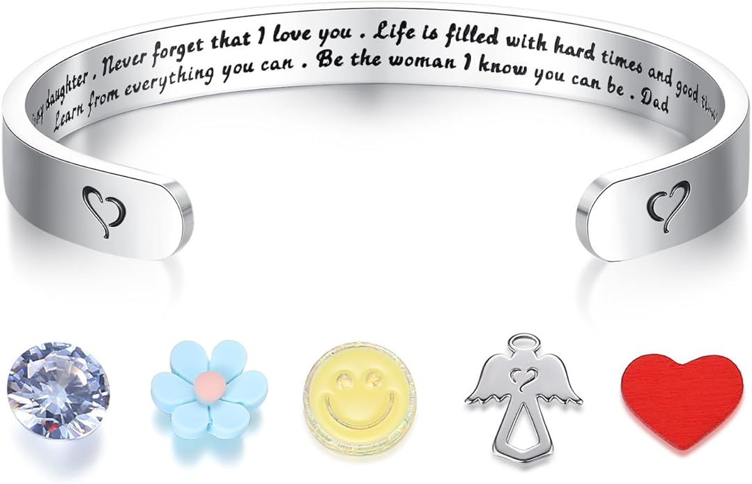 SAM & LORI Personal Bracelets for Teens/Women-Inspirational Jewelry Gifts (Various Designs) for Daughter/Sister/Mom/Friends-Adjustable Bracelet in a Pretty Gift Box