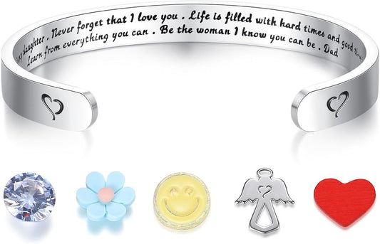SAM & LORI Personal Bracelets for Teens/Women-Inspirational Jewelry Gifts (Various Designs) for Daughter/Sister/Mom/Friends-Adjustable Bracelet in a Pretty Gift Box