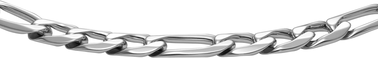Fossil Men's Plated Stainless Steel Engravable Personalized Gift ID, Chain or Cuff Bracelet for Men
