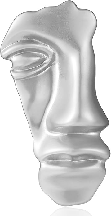 Figure Face Mask Brooch - Vintage Minimalist Metal Brooches Women Men