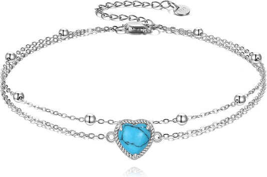 TIGER RIDER Dragonfly Anklet Sterling Silver Dragonfly Gifts Jewelry for Women with Crystal Birthday Anniversary