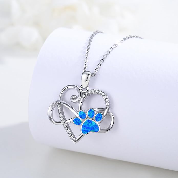 Dog Cat Necklace Pendant 925 Sterling Silver Pet Jewelry Gifts for Women
