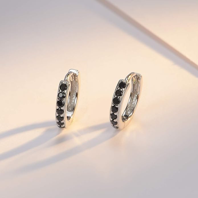 SWEETV 925 Sterling Silver Huggie Hoop Earrings for Women Girls-Tiny Small Cartilage Hoop Earring