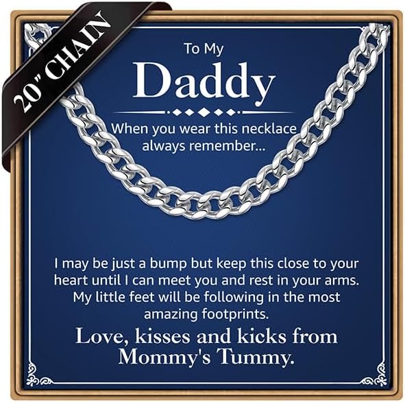 PAERAPAK Cuban Link Chain Gifts for Men Him - Necklace Gifts for Husband Son Grandson, Anniversary Fathers Day Birthday Gift for Men Husband, 7mm Width Stainless Steel Cuban Chain Necklace Jewelry