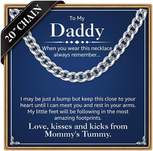 PAERAPAK Cuban Link Chain Gifts for Men Him - Necklace Gifts for Husband Son Grandson, Anniversary Fathers Day Birthday Gift for Men Husband, 7mm Width Stainless Steel Cuban Chain Necklace Jewelry