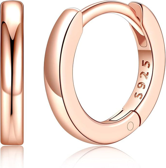 Silvora 925 Sterling Silver Small Hoop Earrings for Women Huggie Earrings Hypoallergenic Cartilage Earrings Tiny Hoops 6mm/8mm/10mm/12mm/14mm/16mm/18mm/20mm