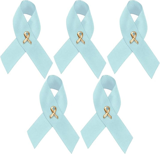 1/2/5/10/25/50/100pcs Satin Awareness Ribbon Pins (Pick your color), for Cancer & Disease Awareness, Bulk Quantities for Fundraising, Events, Gift Giving