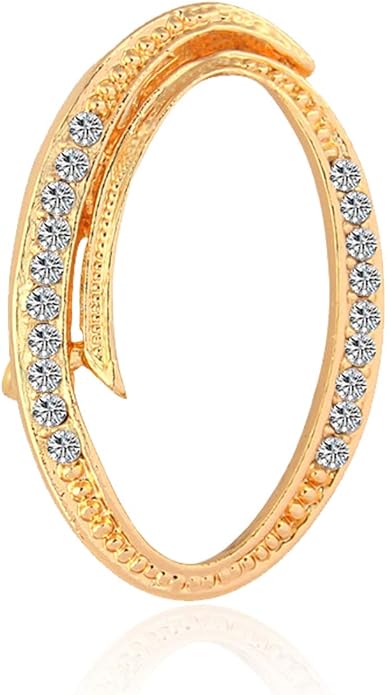 BeeGift Letter Brooch Pins Initial Rhinestone Brooch for Women Crafts,Rhinestone Crystal Lapel Pin Brooches Gold A-Z 26 Letters