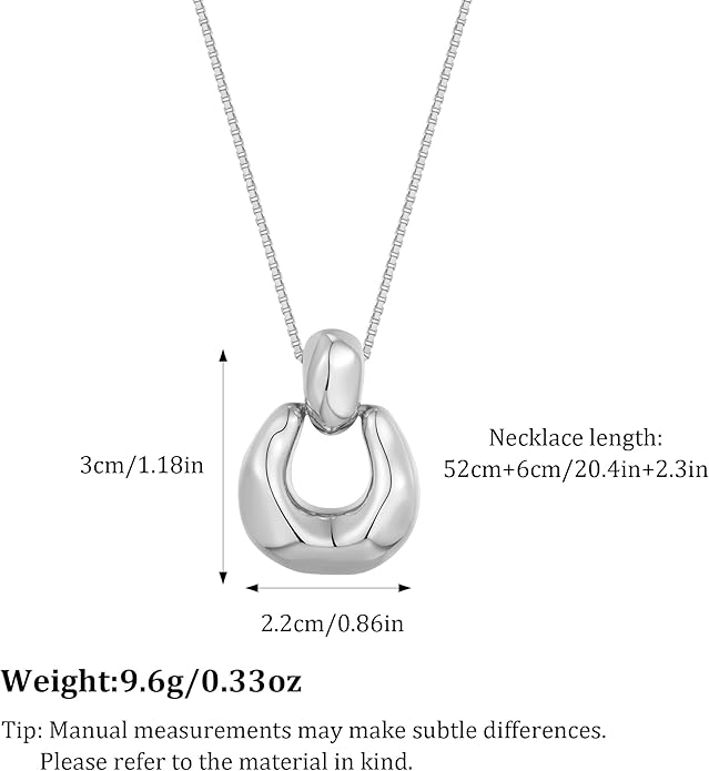 Pendant Necklace for Women Statement Gold Silver Necklace Trendy Jewelry for Women