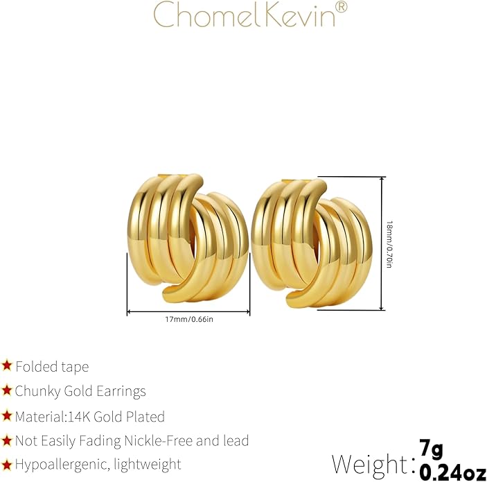 Trendy 14K Gold Plated Knot Earrings are Thick and Charming Pendant Earrings for Women They are Lightweight Hypoallergenic Fashion Accessories Jewelry Gifts for Women