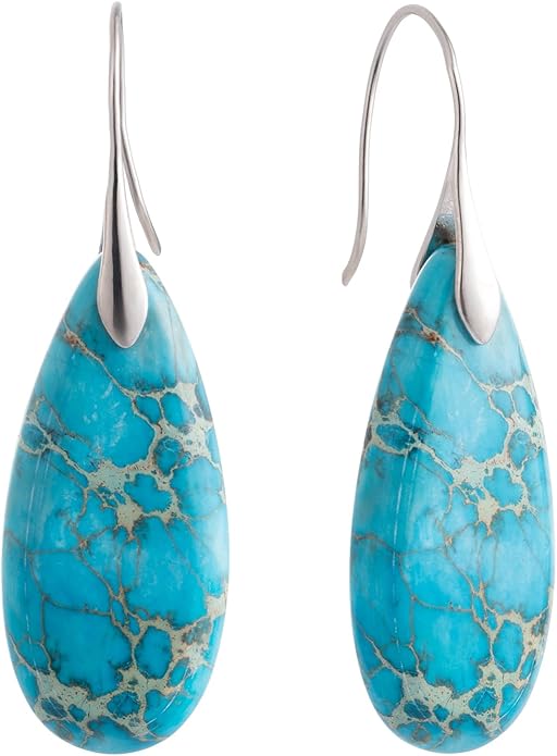 SELOVO Stone Fishhook Dangle Drop Earrings Statement Earrings for Women Stone