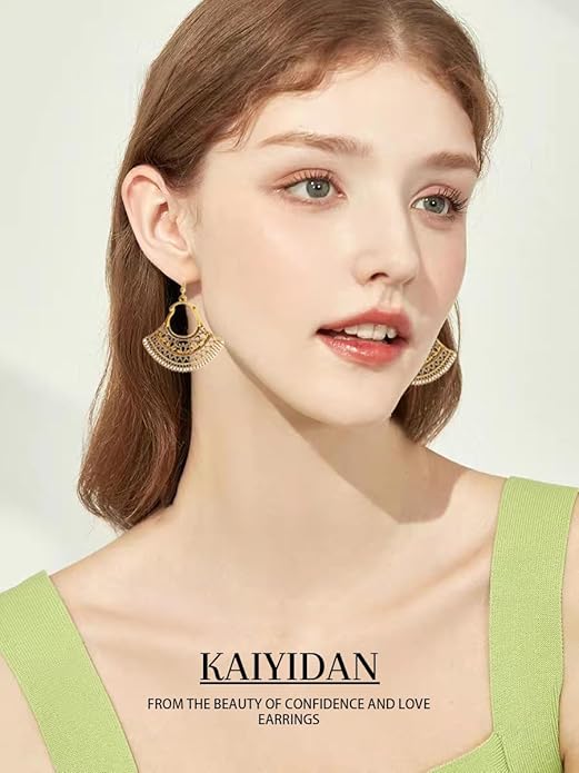 Silver/Gold Boho Dangle Statement Earrings for Women Trendy,Handmade Vintage Dainty Cute Long Drop Summer Earrings,fashion Accessories Jewelry Gifts