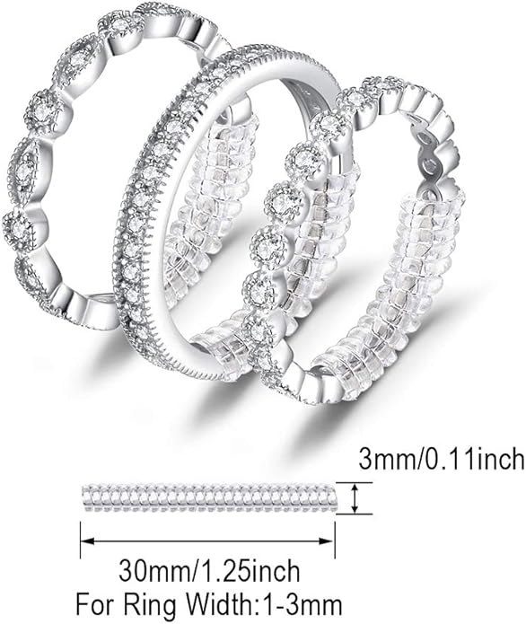JewelryPalace 14K Gold Plated 925 Sterling Silver Rings for Women, Cubic Zirconia Promise Rings for Her, Stackable Wedding Bands Rings for Women Set Size 4-12