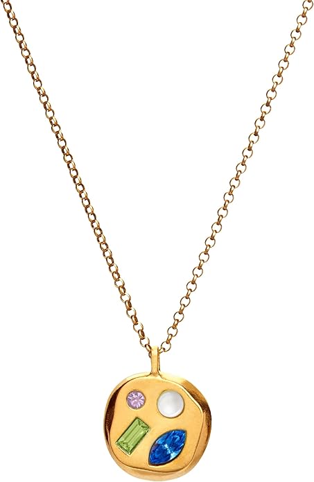 Birthdate 14k Gold Necklace for Women - 16-20in Adjustable 14 Karat Gold Chain with Lobster Clasp - Cadenas de Oro 14k Puro Para Mujer, Ladies Jewelry Birthstone