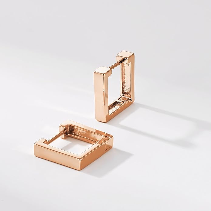 Gacimy Gold Huggie Hoop Earrings for Women 14k Gold Plated, Small Hoop Earrings for Women, 1/2 Inch Yellow Color Earrings for Women