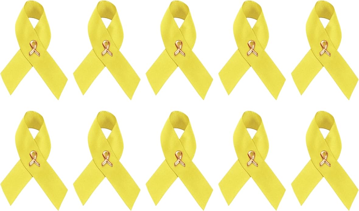 1/2/5/10/25/50/100pcs Satin Awareness Ribbon Pins (Pick your color), for Cancer & Disease Awareness, Bulk Quantities for Fundraising, Events, Gift Giving