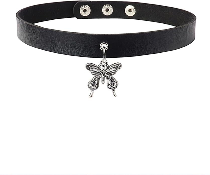 QWALIT Black Choker Necklace - Gothic Leather Choker for Women & Men - Punk Accessories for Festival, Party, Halloween, Cosplay