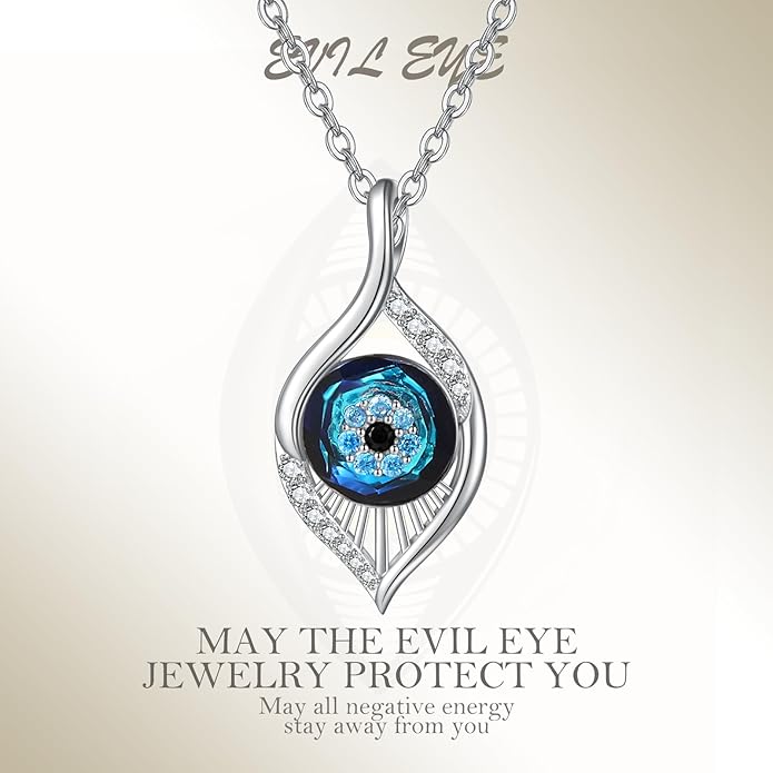 AENEAS Evil Eye Necklace for Women 925 Sterling Silver Necklace Ojo Turco Trendy Jewelry Gifts for Women Wife