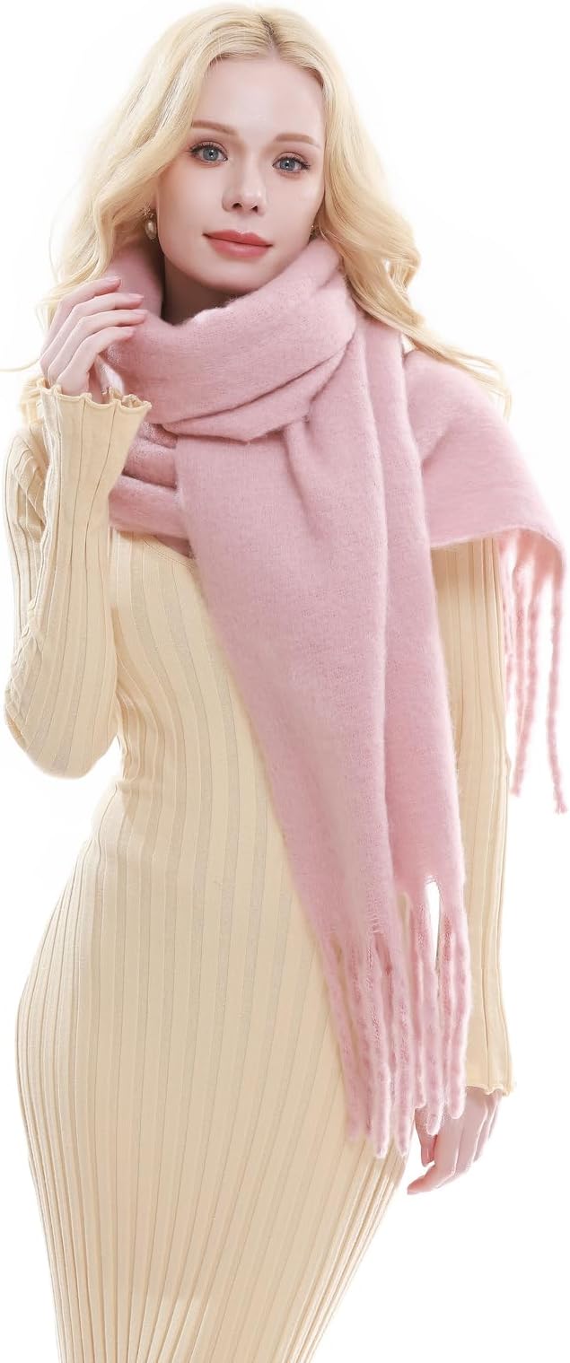 RIIQIICHY Chunky Scarf for Women Winter Warm Thick Scarves Oversized Blanket Scarf