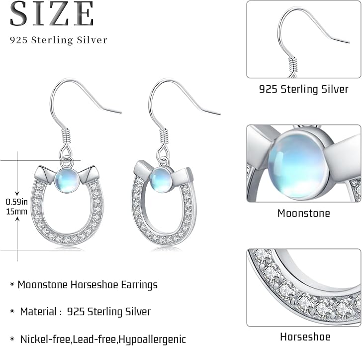 Western Earrings for Women 925 Sterling Silver Turquoise Western Country Dangle Drop Earrings Country Jewelry Gifts for Cowgirl Cowboy