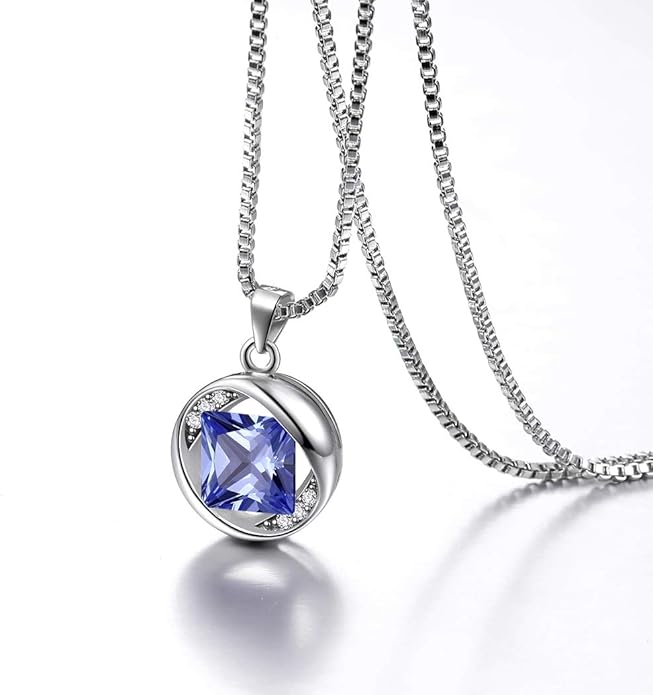 Aurora Tears 925 Sterling Silver 12 Birthstones Necklace/Earring/Ring/Bracelet Women Birthstone Pendant Crystal Fashion Birthday Jewelry Christmas Gift for Girls Women