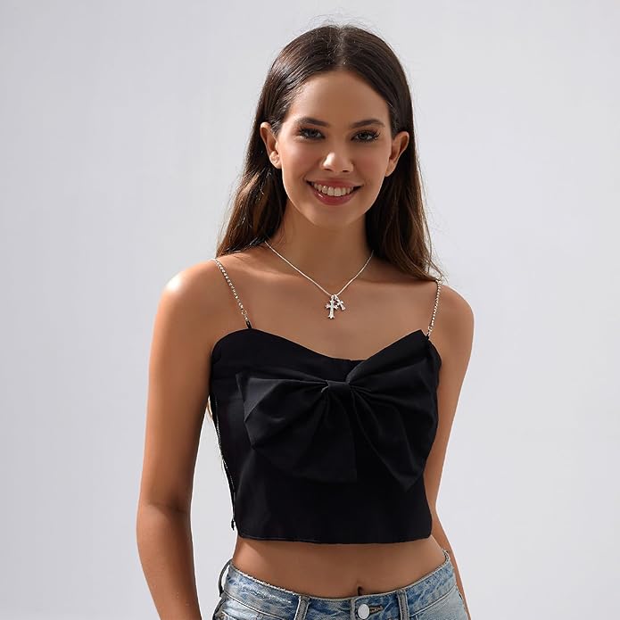 Partm Gold Cross Necklace for Women 14K Plated Dainty Pendant Cross Chain Faith Crucifix Choker Baptism Necklace for Women Trendy Religious Jewelry Hypoallergenic