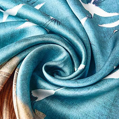 ANDANTINO 100% Mulberry Silk Scarf -21” Lightweight Square Neckerchief – Breathable Digital Printed Scarves with Gift Packed