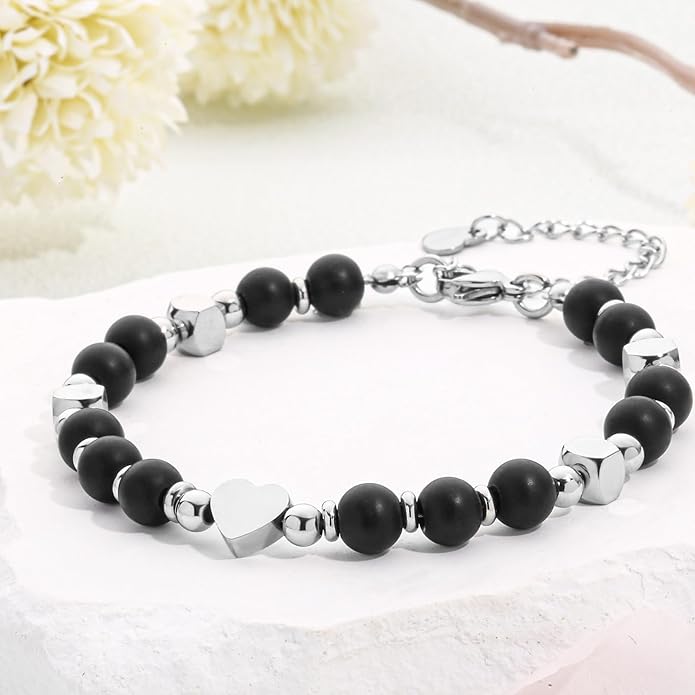 Desimtion Healing Natural Stone Bracelets for Women Girls, Sometimes You Forget You're Awesome -Christmas Gifts for Women Teen Girls, Best Friend Birthday Gifts for Women Friendship Bracelets
