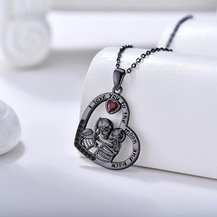 KoyeKei Sterling Silver Halloween Necklace Gothic Jewelry Gifts for Women Men
