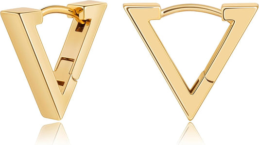 Gacimy Gold Huggie Hoop Earrings for Women 14k Gold Plated, Small Hoop Earrings for Women, 1/2 Inch Yellow Color Earrings for Women