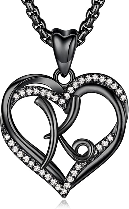 INFUSEU Unique Initial Necklaces for Women Girls Small Heart Letter Jewelry, Meaningful Personalized Gifts
