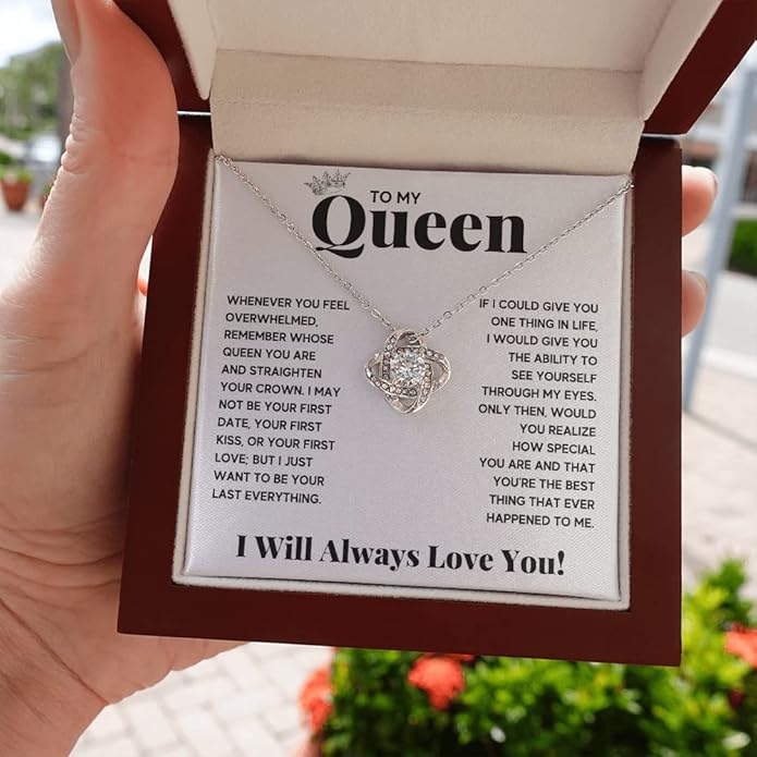 Couples Gifts Necklace To My Soulmate Necklace Birthday Christmas Jewelry Romantic Gifts For My Wife with Message Card Box Personalized Gift Present Pendant for Future Wife Soulmate Girlfriend