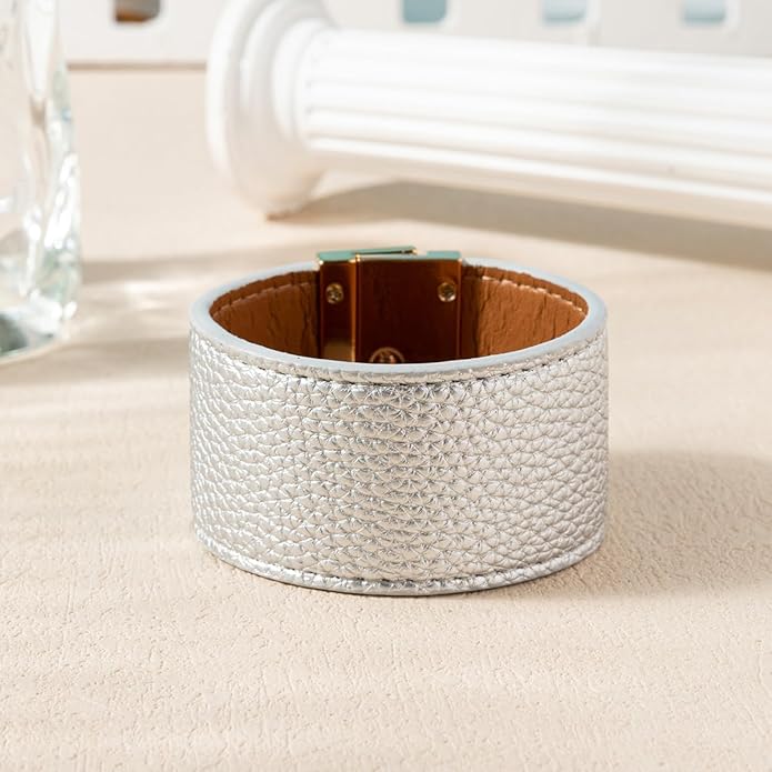 Rantanto Braid Leather Wrap Bracelet Trendy Stackable Crystal Cuff Boho Gold Heart Bracelet Jewelry Gift For Women