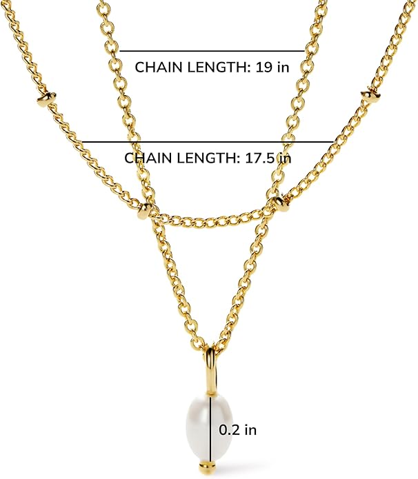 Ana Luisa Layered Necklaces for Women - Chic 14K Gold Plated Chains with Two Separate Necklaces for a Layered Look - Trendy Charm Necklace - Hypoallergenic & Tarnish-Free, Dainty Gold Chain Necklace